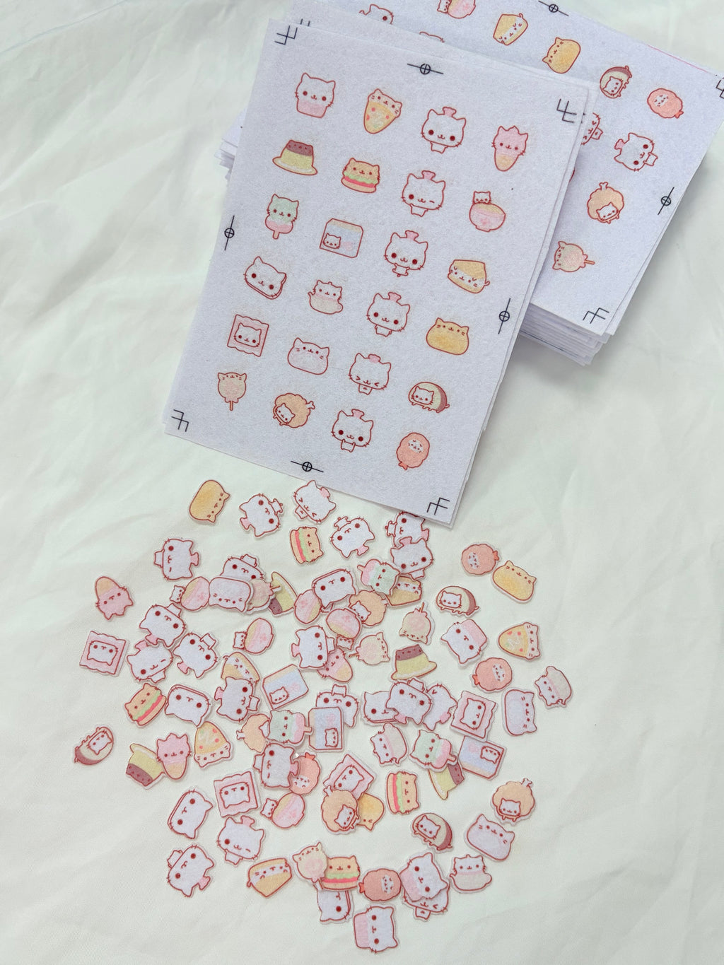 Cute Tiny Felt Stickers Japanese Style Custom DIY Decor for Phone & Crafts