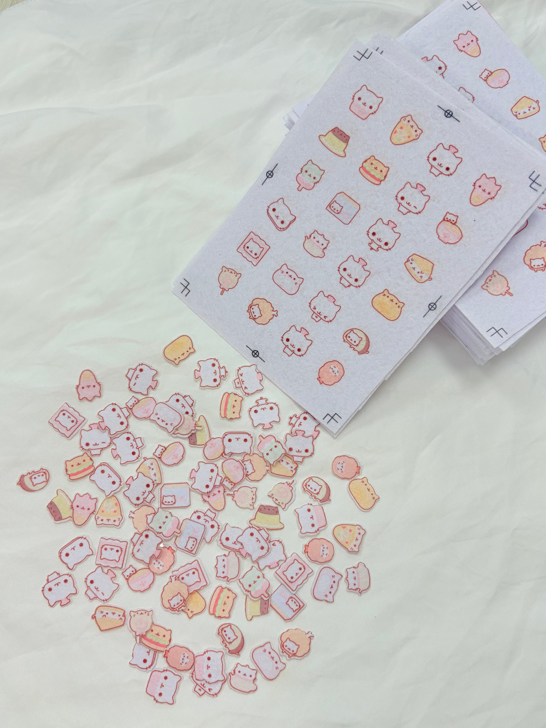 Cute Tiny Felt Stickers Japanese Style Custom DIY Decor for Phone & Crafts