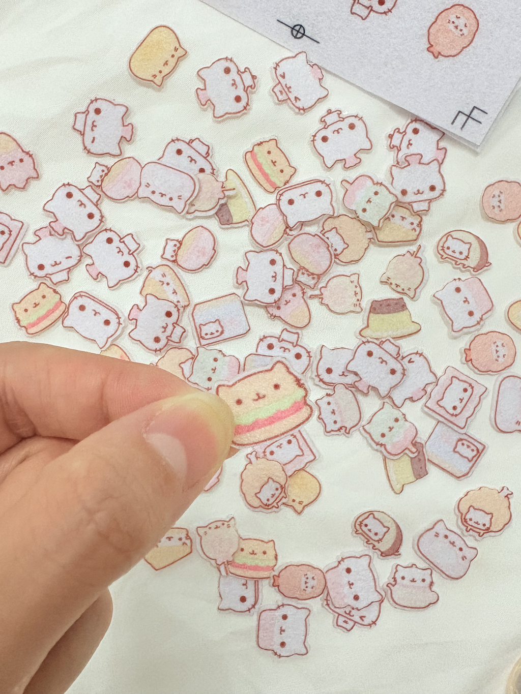 Cute Tiny Felt Stickers Japanese Style Custom DIY Decor for Phone & Crafts