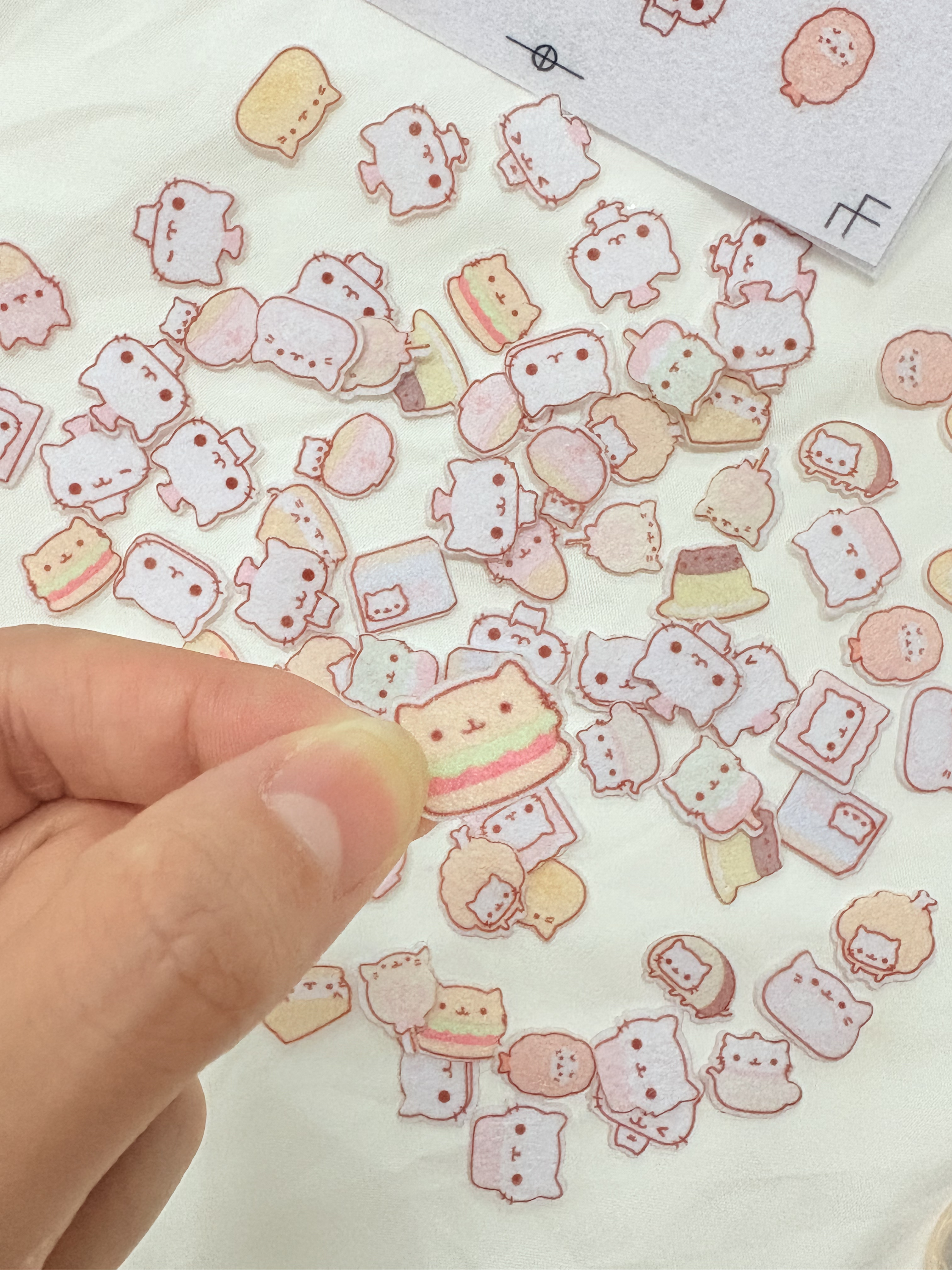Cute Tiny Felt Stickers Japanese Style Custom DIY Decor for Phone & Crafts