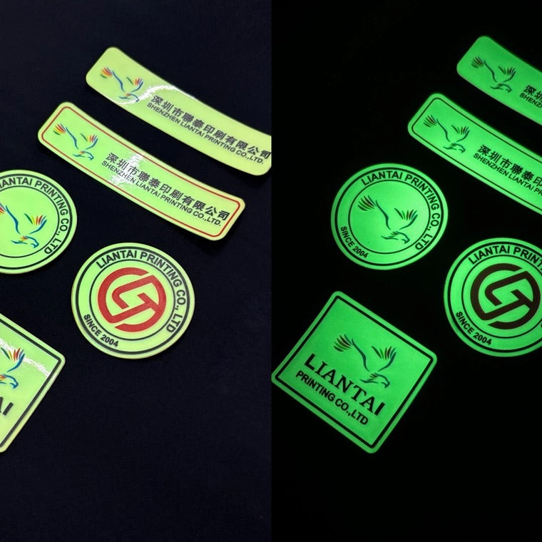 Custom Luminous Fluorescent Patches for Night Riders, Clothing Logo Fluorescent Labels