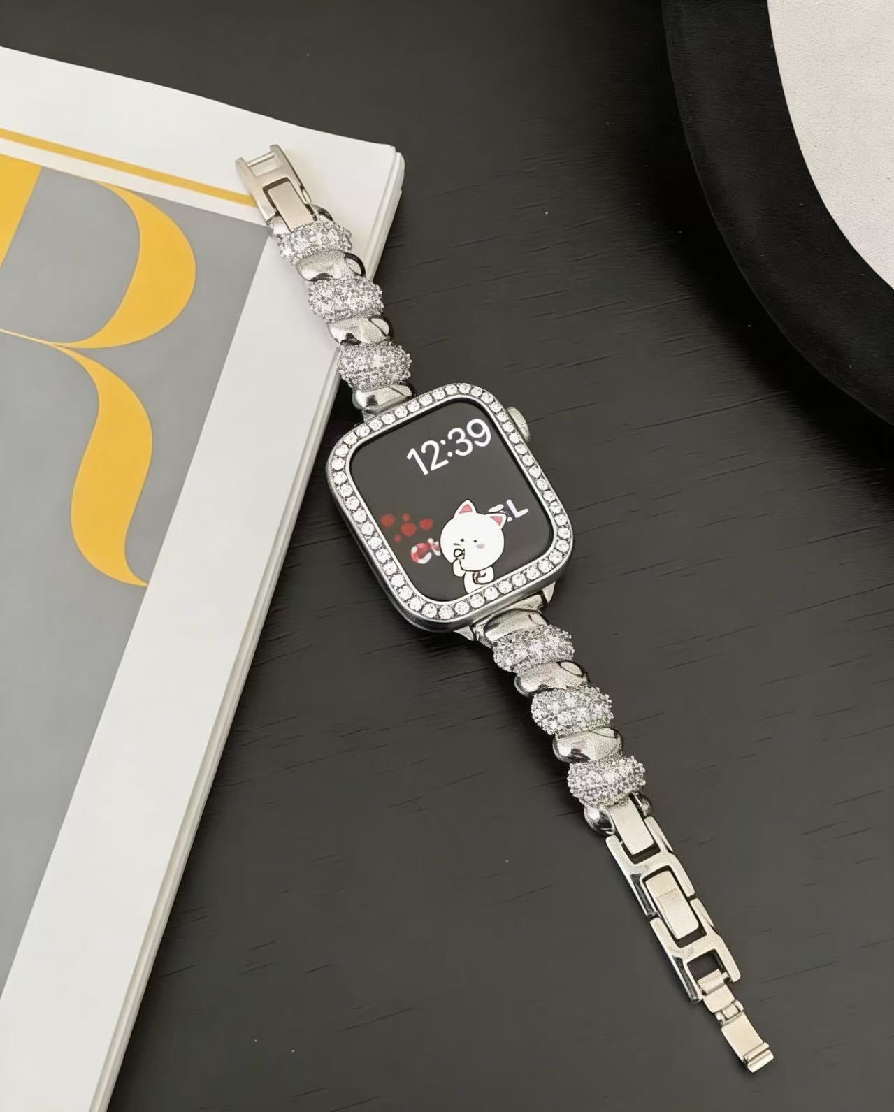 Luxury Strap for Apple Watch Series 11 10 9 8 7 6 SE 5 4 UItra 3 iWatch 49/46/45/44/42/41/40/38mm Fashion Jewelry Bracelet Band