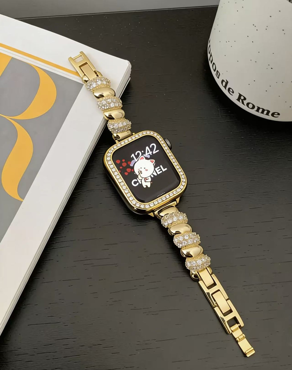 Luxury Strap for Apple Watch Series 11 10 9 8 7 6 SE 5 4 UItra 3 iWatch 49/46/45/44/42/41/40/38mm Fashion Jewelry Bracelet Band