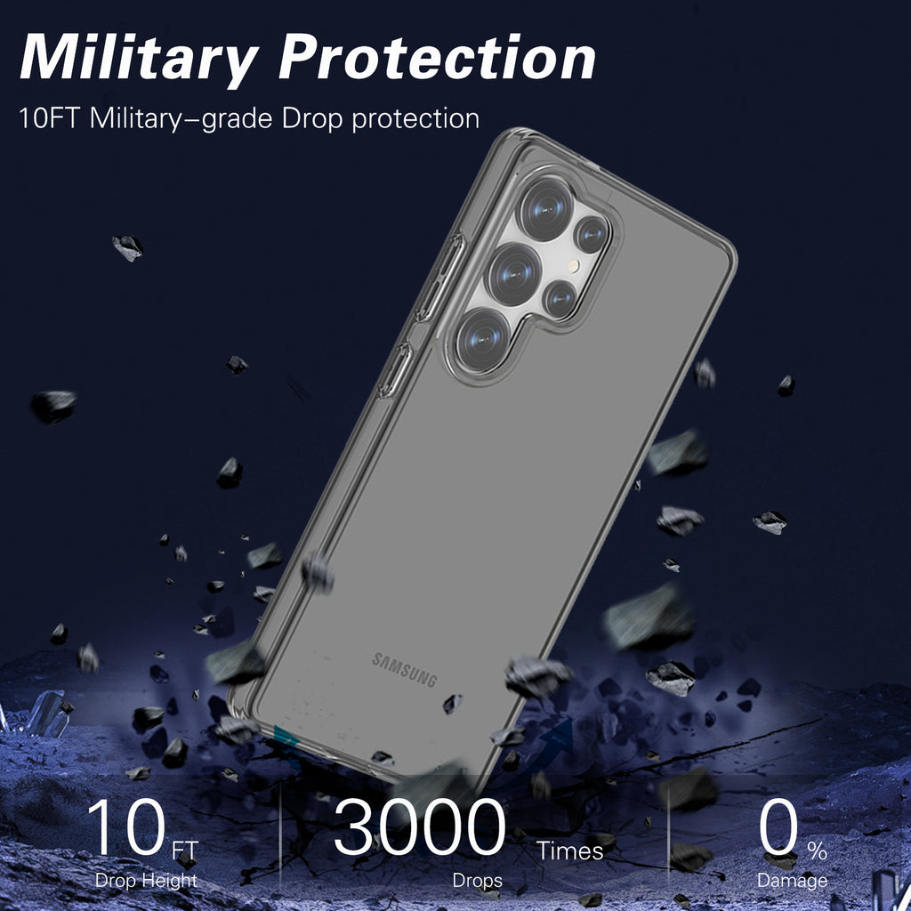 Glitter Transparent Anti-drop Protective Hard PC Soft Tpu Phone case for Samsung S25 S24 S23 S22