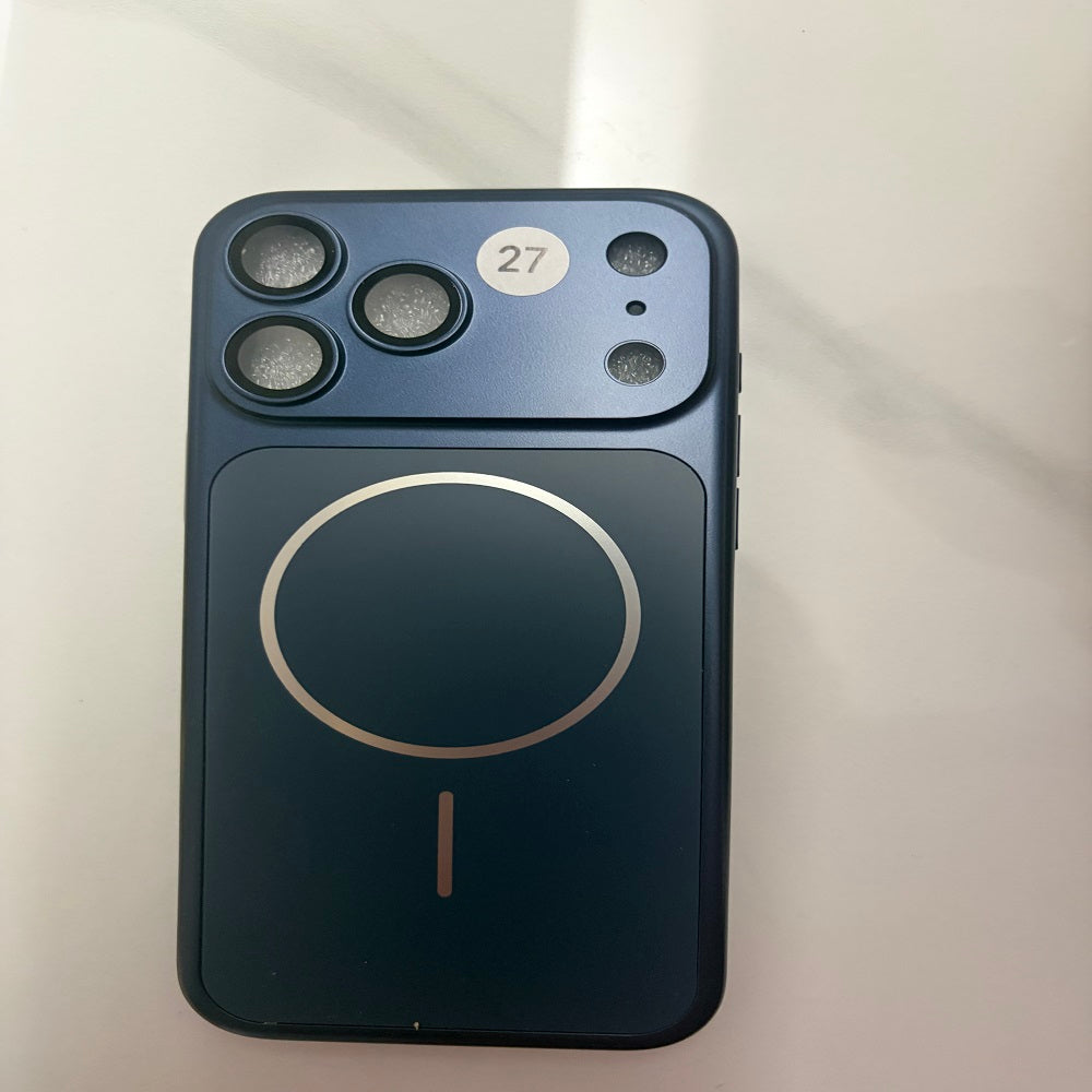 AG Matte Glass Back Panel Magnetic Phone Case for iPhone 17 16 15 14 13 Pro Max 17 Air With Lens Film Protective Cover