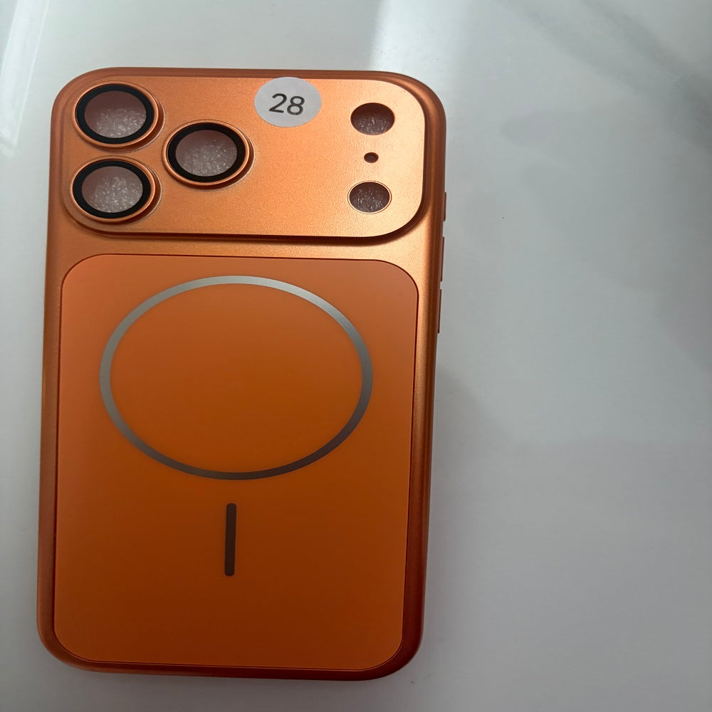 AG Matte Glass Back Panel Magnetic Phone Case for iPhone 17 16 15 14 13 Pro Max 17 Air With Lens Film Protective Cover