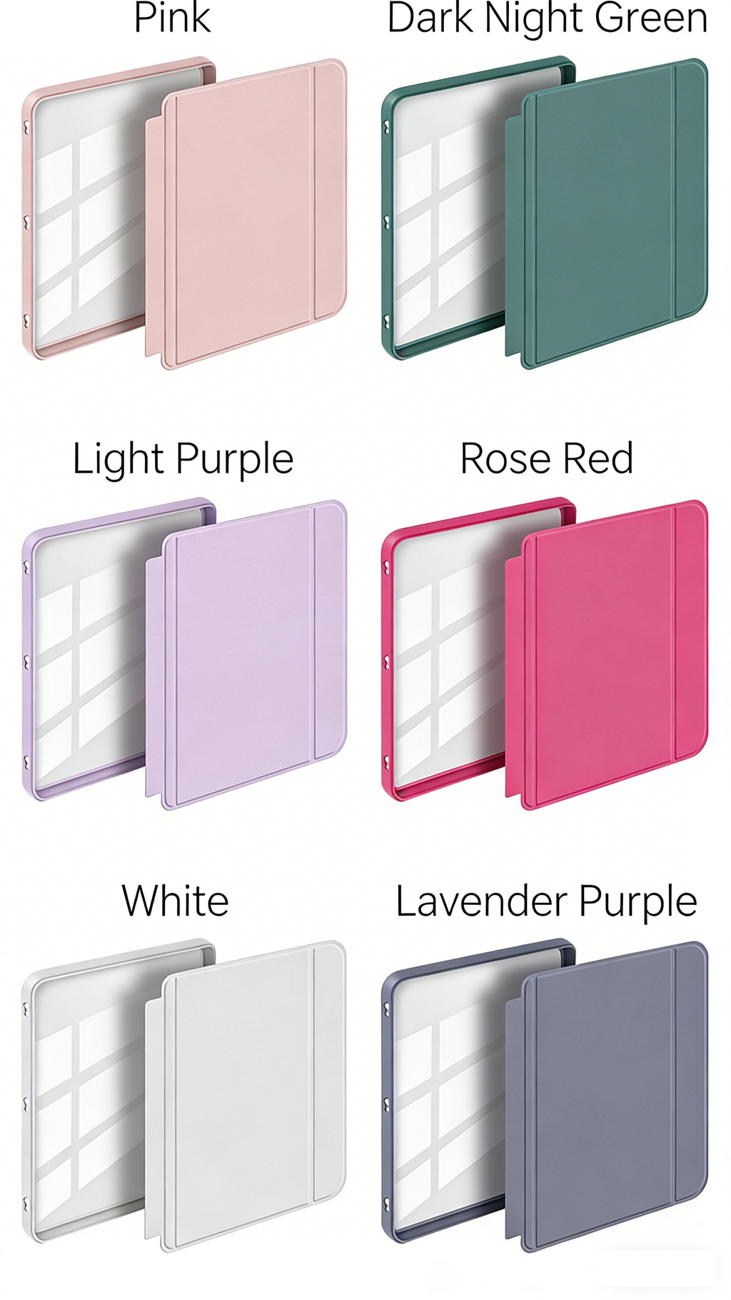 2-Pieces Detachable Protective Case Cover for 7-inch Kobo Libra Color / Libra 2 and Tolino Vision 6 eReaders"