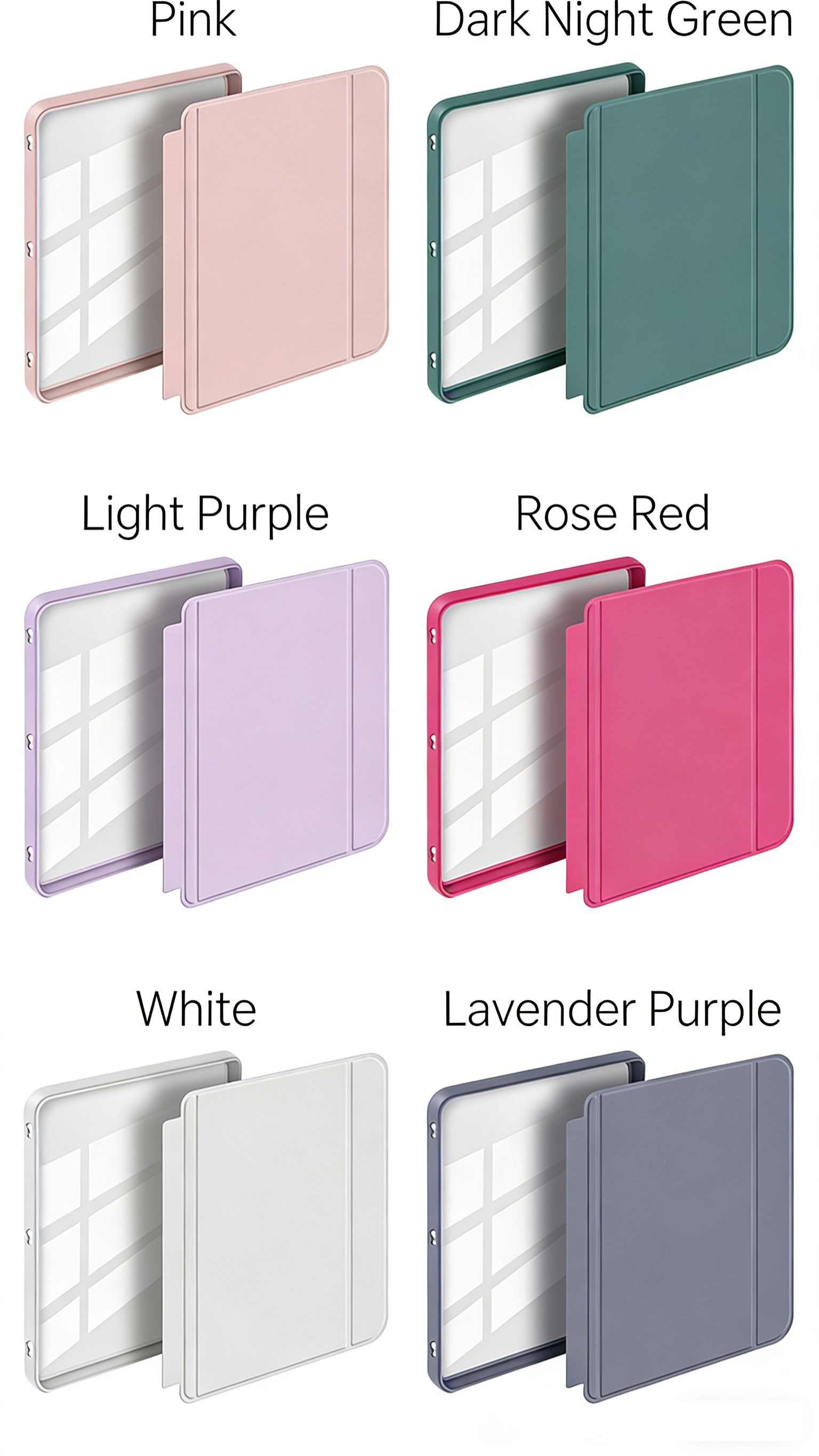 2-Pieces Detachable Protective Case Cover for 7-inch Kobo Libra Color / Libra 2 and Tolino Vision 6 eReaders"
