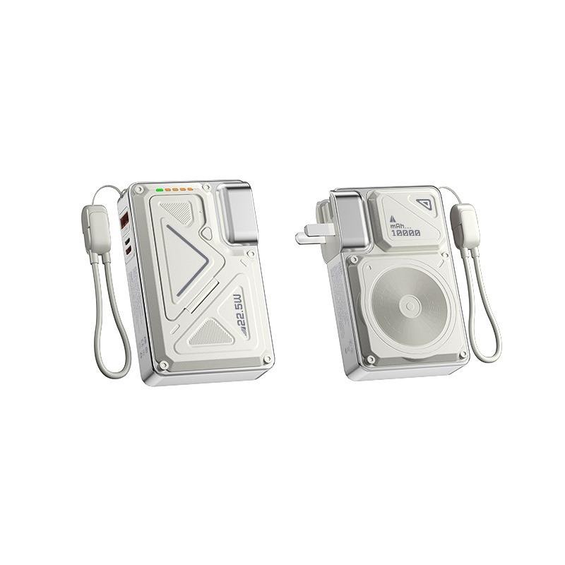 Portable 10000mah AC Power Bank with Magnetic Wireless Fast Charging 22.5W Type-C Input Interface Bracket for Samsung for iPhone