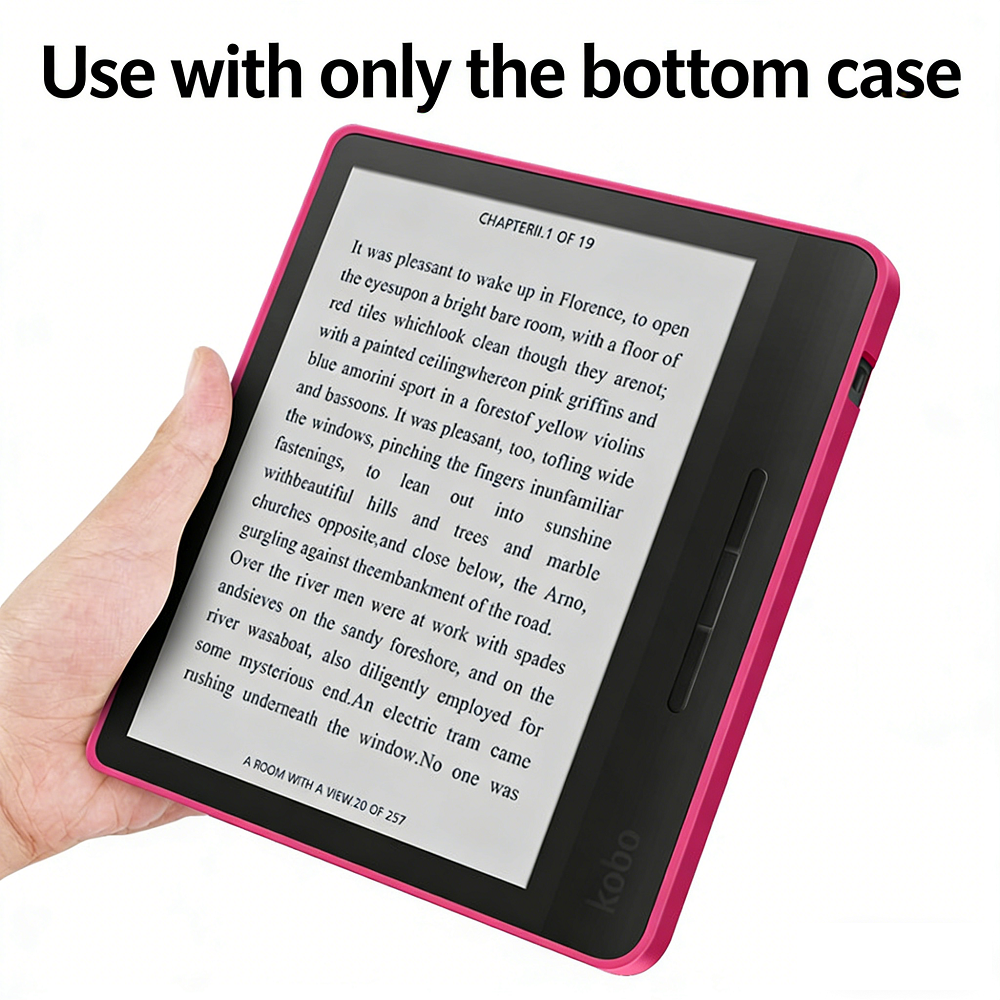 2-Pieces Detachable Protective Case Cover for 7-inch Kobo Libra Color / Libra 2 and Tolino Vision 6 eReaders"