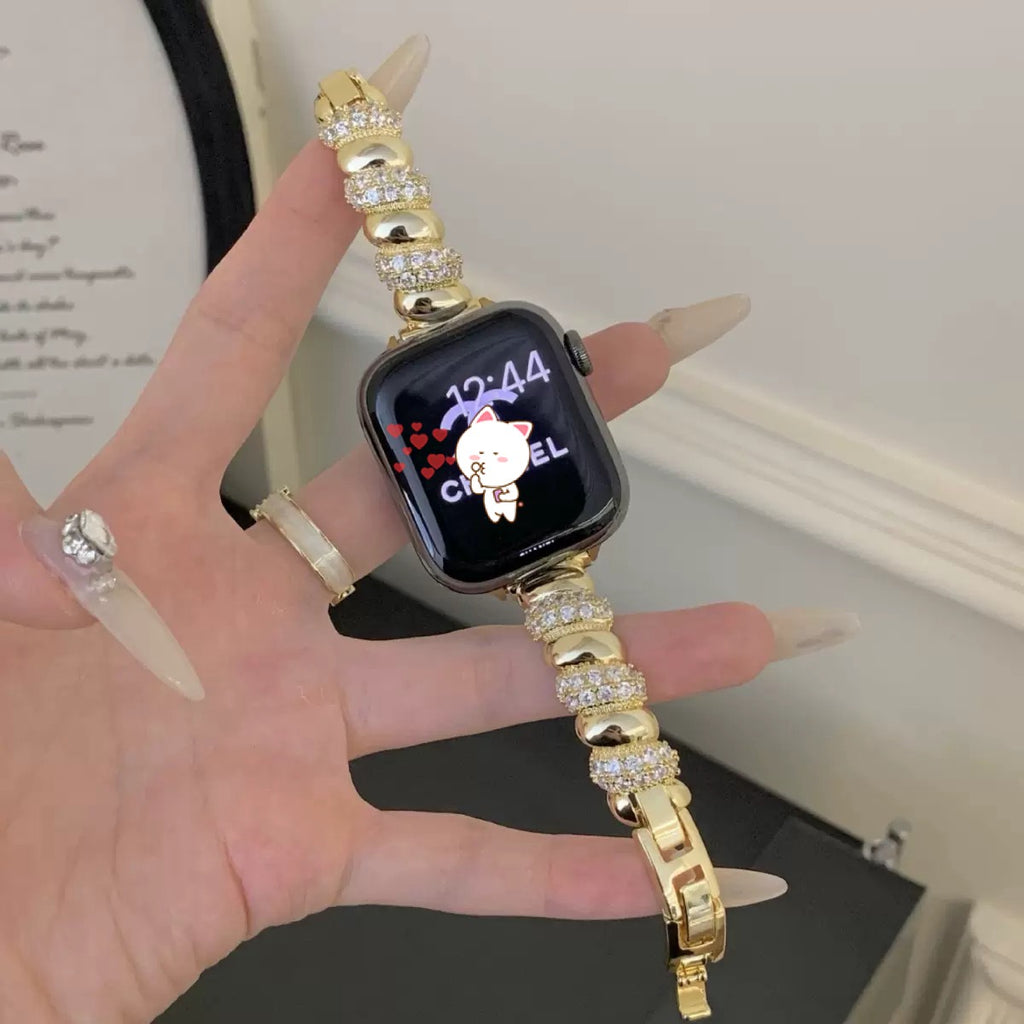 Luxury Strap for Apple Watch Series 11 10 9 8 7 6 SE 5 4 UItra 3 iWatch 49/46/45/44/42/41/40/38mm Fashion Jewelry Bracelet Band