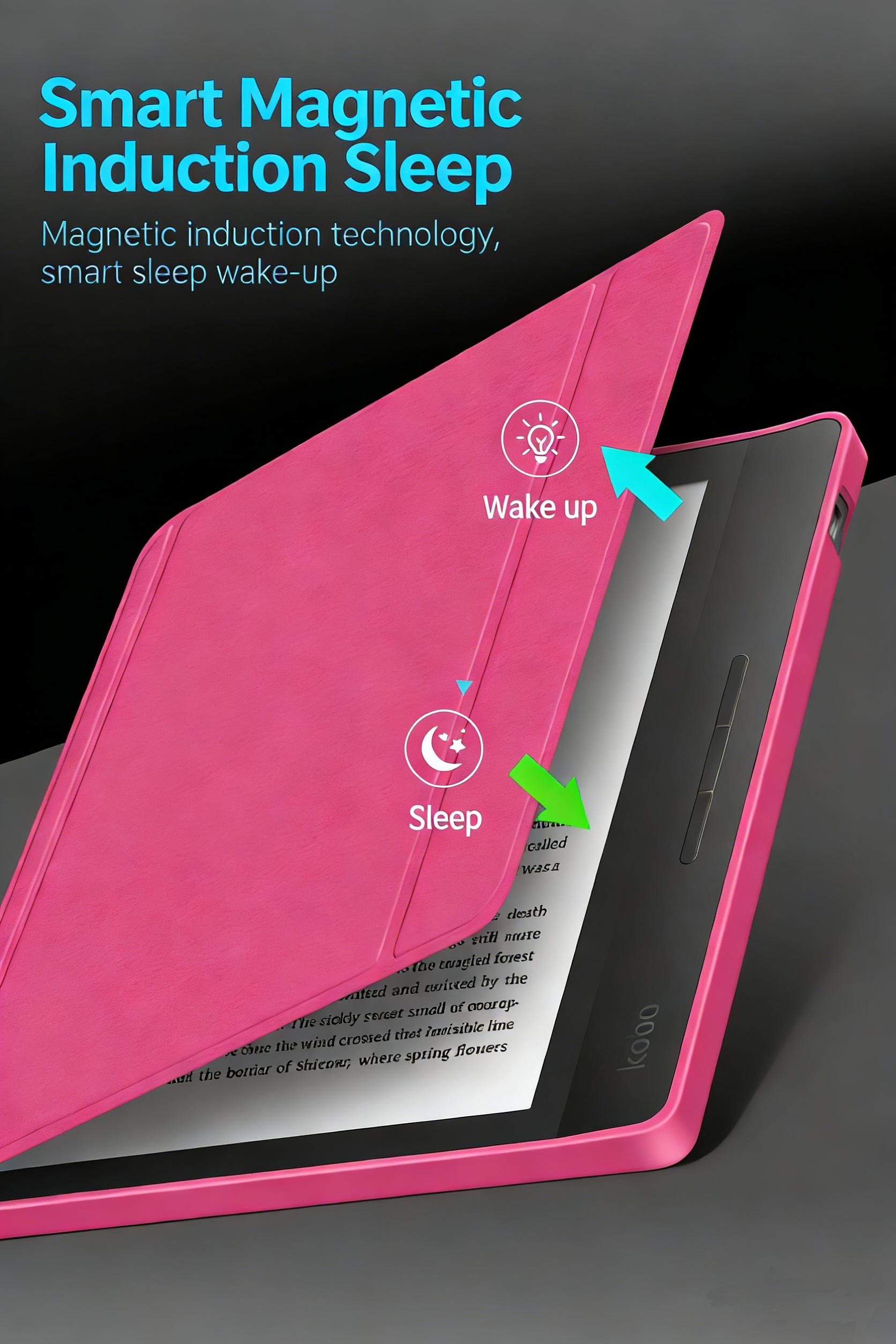 2-Pieces Detachable Protective Case Cover for 7-inch Kobo Libra Color / Libra 2 and Tolino Vision 6 eReaders"