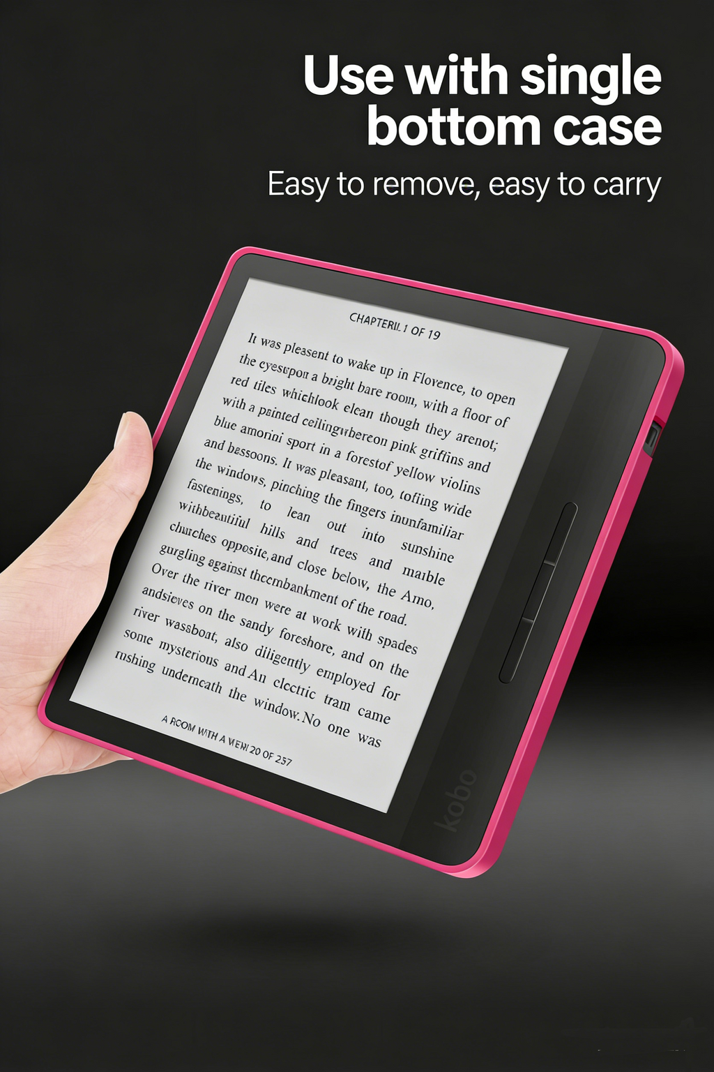 2-Pieces Detachable Protective Case Cover for 7-inch Kobo Libra Color / Libra 2 and Tolino Vision 6 eReaders"