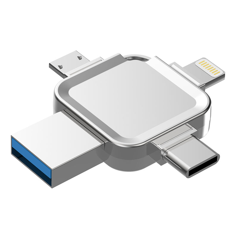 Y65 TYPE C USB Flash Drive OTG 4 IN 1 USB Stick 3.0 128GB Pen Drive 64GB 256GB Pendrive for iPhone 17 16 15 14 13 Memory Disk