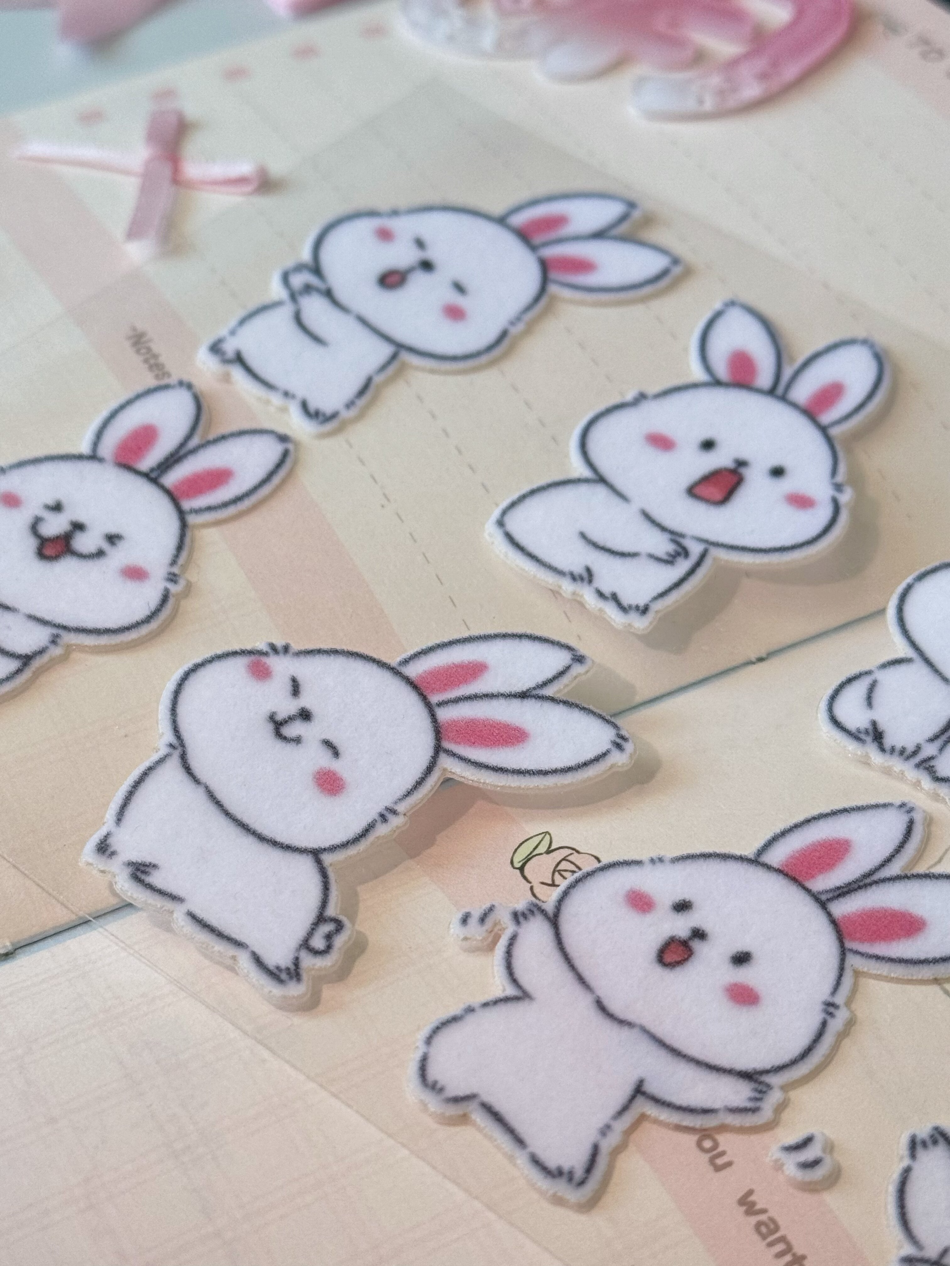 Lovely Cartoon Small Animals Plush Stickers, Soft Touch Creative Stickers, Exclusive Customization