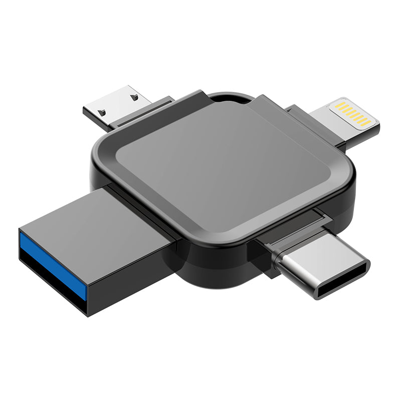 Y65 TYPE C USB Flash Drive OTG 4 IN 1 USB Stick 3.0 128GB Pen Drive 64GB 256GB Pendrive for iPhone 17 16 15 14 13 Memory Disk