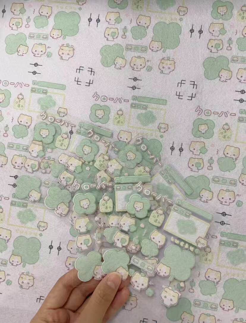 Cute Japanese Style Cat Plush Felt Stickers DIY Scrapbooking Decorative Stickers Customizable