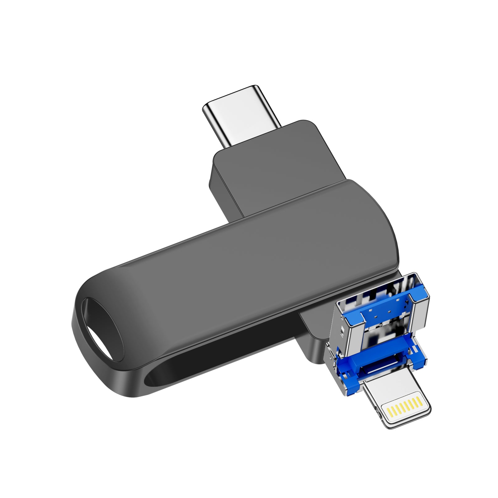 Y34C TYPE C USB Flash Drive OTG 4 IN 1 USB Stick 3.0 128GB Pen Drive 64GB 256GB 512GB Pendrive for iPhone 17 16 15 14 13 Memory Disk