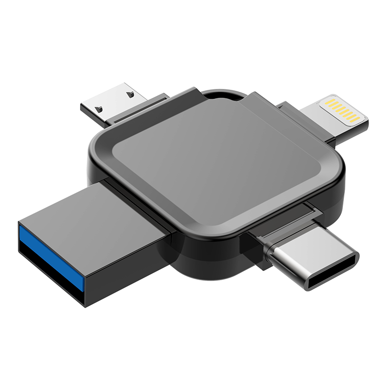 Y65 TYPE C USB Flash Drive OTG 4 IN 1 USB Stick 3.0 128GB Pen Drive 64GB 256GB Pendrive for iPhone 17 16 15 14 13 Memory Disk