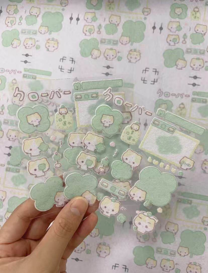 Cute Japanese Style Cat Plush Felt Stickers DIY Scrapbooking Decorative Stickers Customizable