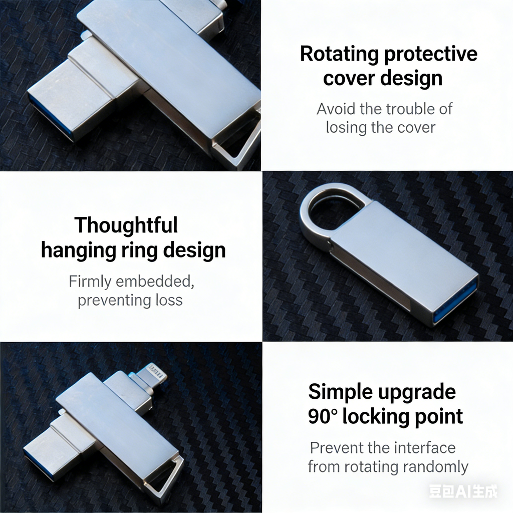 Y61 TYPE C USB Flash Drive OTG 4 IN 1 USB Stick 3.0 128GB Pen Drive 64GB 256GB Pendrive for iPhone 17 16 15 14 13 Memory Disk