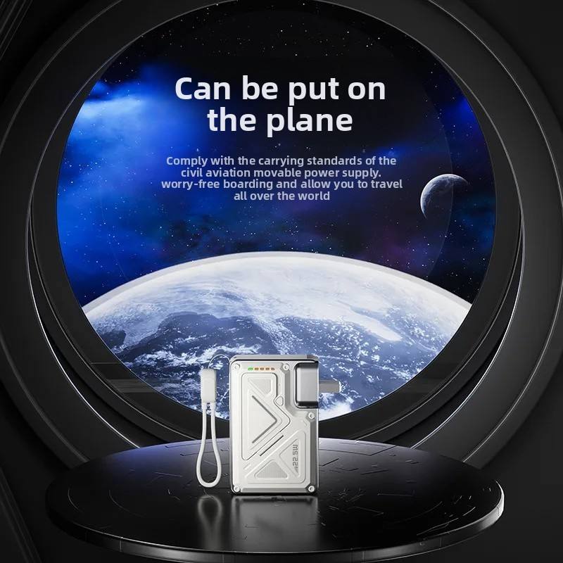 Portable 10000mah AC Power Bank with Magnetic Wireless Fast Charging 22.5W Type-C Input Interface Bracket for Samsung for iPhone