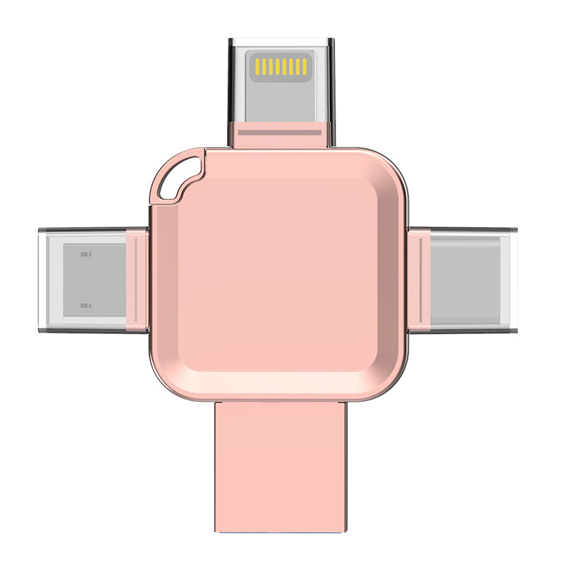 Y65 TYPE C USB Flash Drive OTG 4 IN 1 USB Stick 3.0 128GB Pen Drive 64GB 256GB Pendrive for iPhone 17 16 15 14 13 Memory Disk