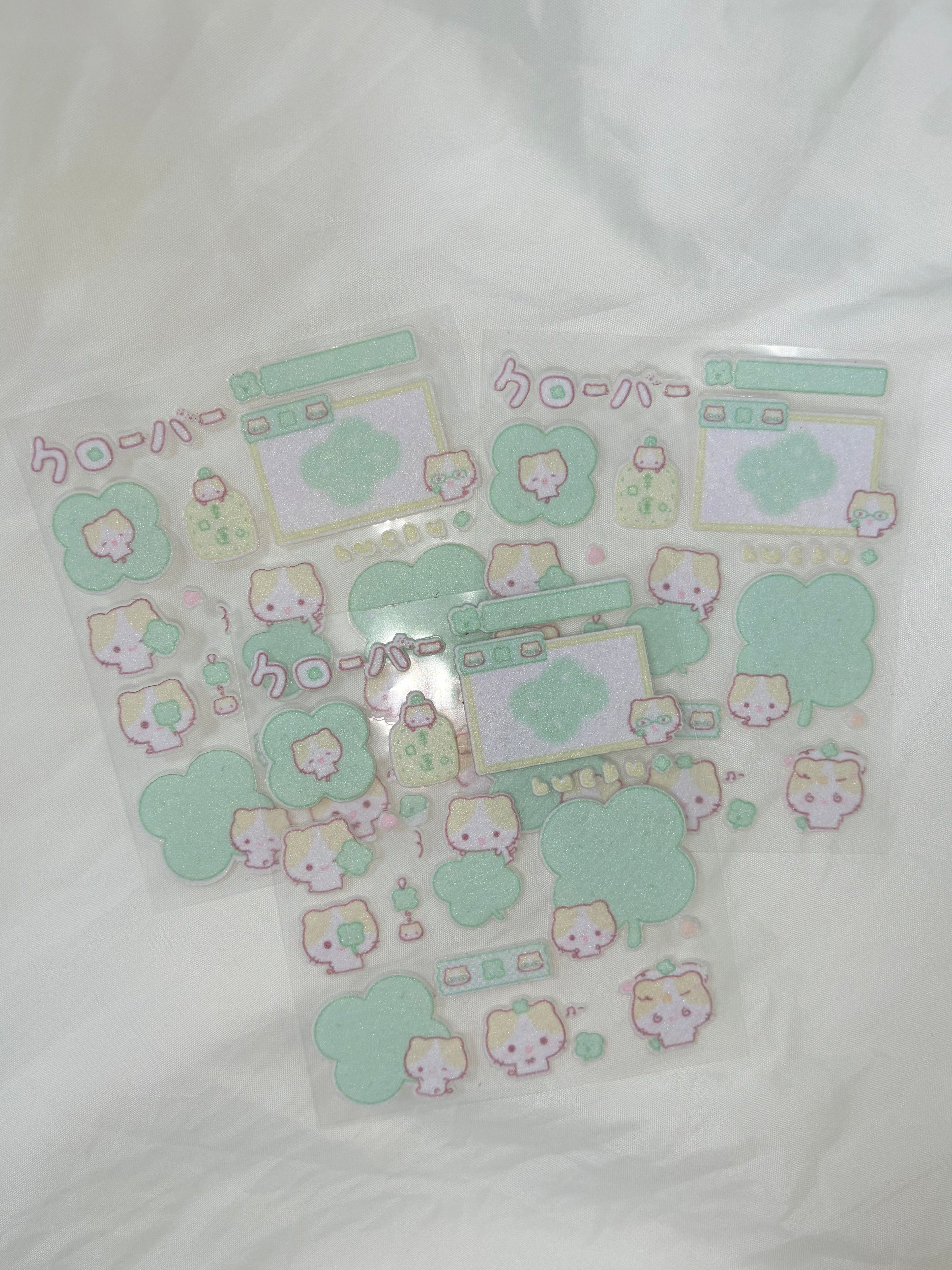 Cute Japanese Style Cat Plush Felt Stickers DIY Scrapbooking Decorative Stickers Customizable