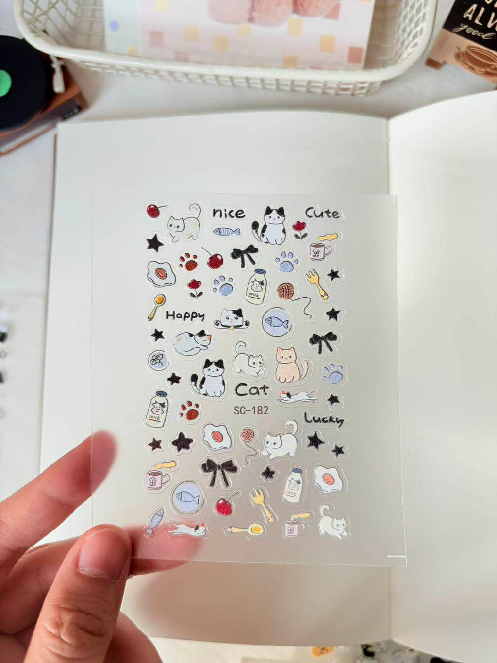 Cute Cartoon Animal 5D Embossed Nail Decals Custom DIY Stickers for Nails & Phone Case