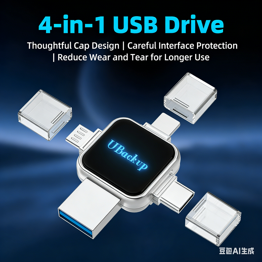 Y48 TYPE C USB Flash Drive OTG 4 IN 1 USB Stick 3.0 128GB Pen Drive 64GB 256GB 512GB Pendrive for iPhone 17 16 15 14 13 Memory Disk