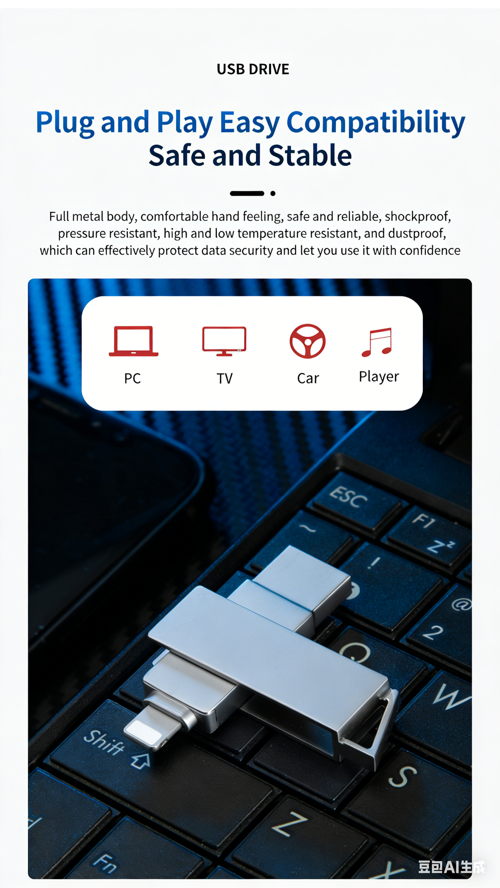 Y61 TYPE C USB Flash Drive OTG 4 IN 1 USB Stick 3.0 128GB Pen Drive 64GB 256GB Pendrive for iPhone 17 16 15 14 13 Memory Disk