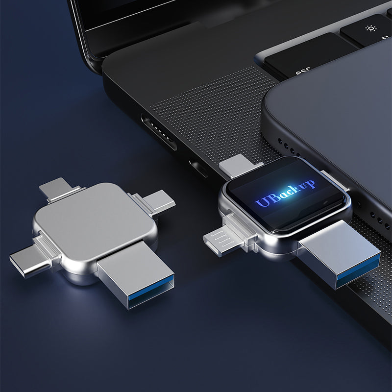 Y48 TYPE C USB Flash Drive OTG 4 IN 1 USB Stick 3.0 128GB Pen Drive 64GB 256GB 512GB Pendrive for iPhone 17 16 15 14 13 Memory Disk