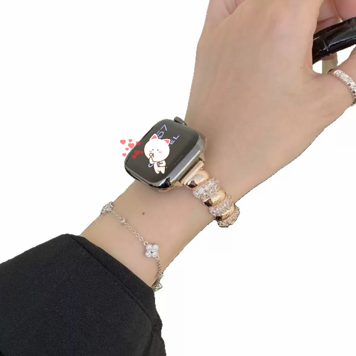 Luxury Strap for Apple Watch Series 11 10 9 8 7 6 SE 5 4 UItra 3 iWatch 49/46/45/44/42/41/40/38mm Fashion Jewelry Bracelet Band