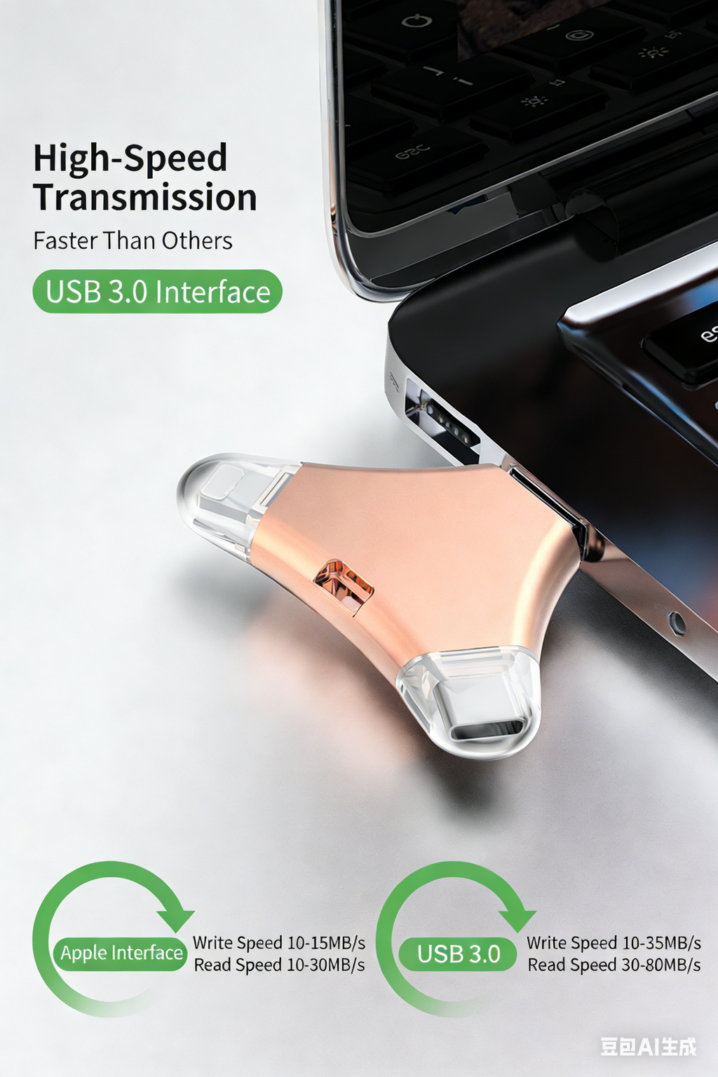 Y68 TYPE C USB Flash Drive OTG 4 IN 1 USB Stick 3.0 128GB Pen Drive 64GB 256GB Pendrive for iPhone 17 16 15 14 13 Memory Disk