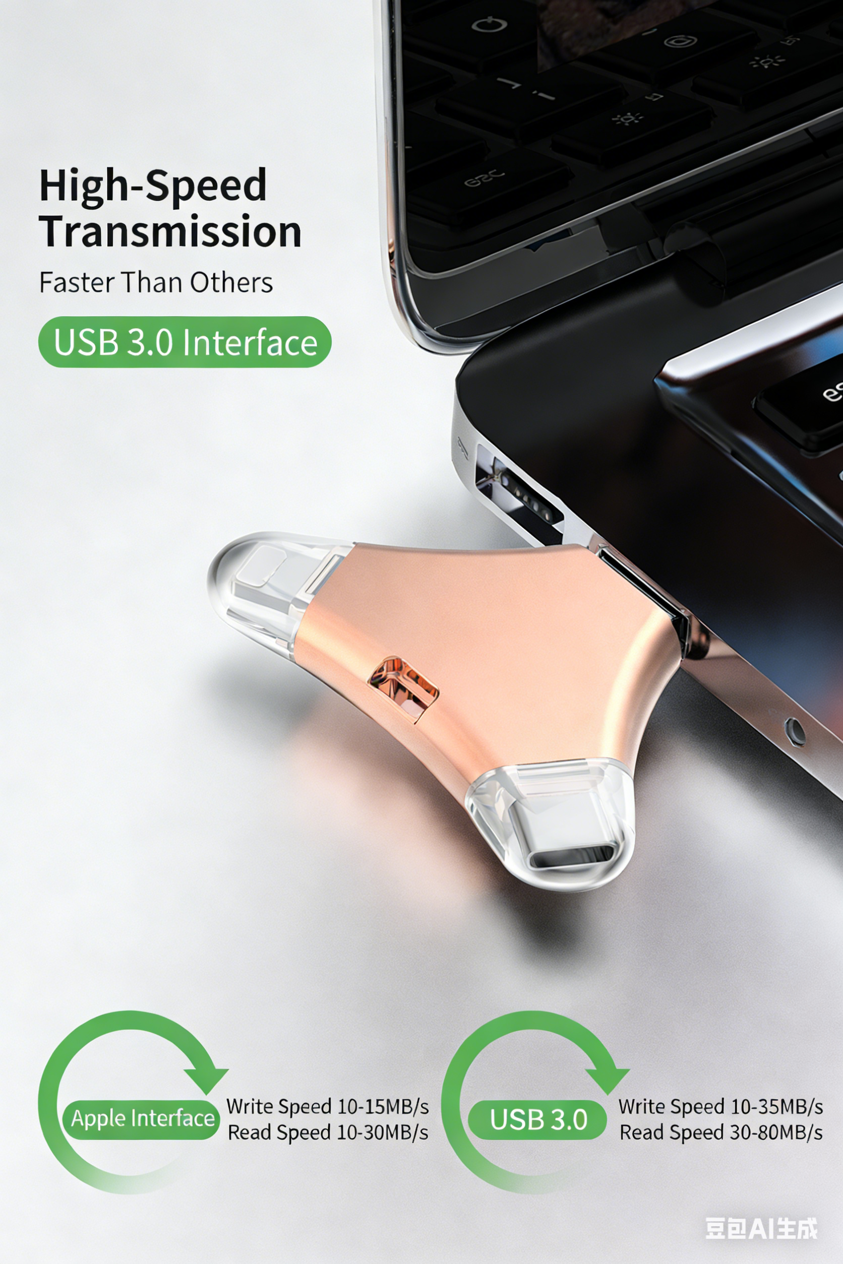 Y68 TYPE C USB Flash Drive OTG 4 IN 1 USB Stick 3.0 128GB Pen Drive 64GB 256GB Pendrive for iPhone 17 16 15 14 13 Memory Disk