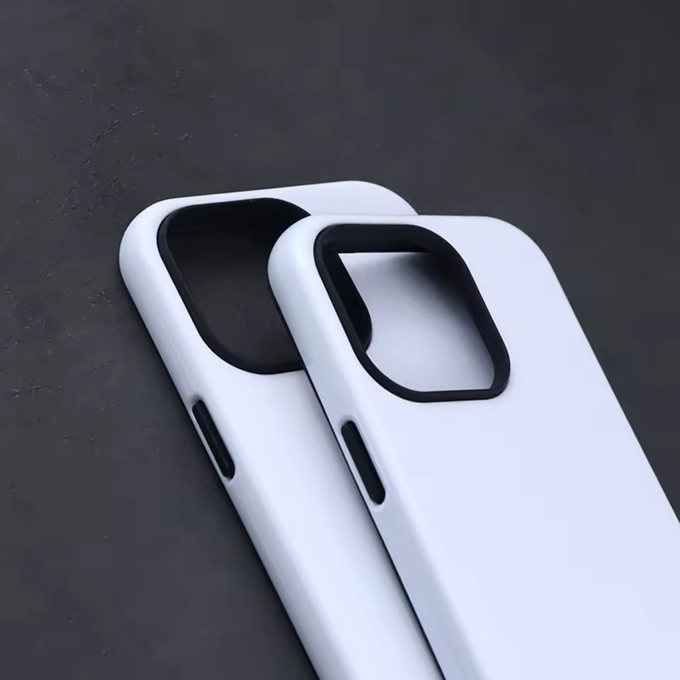 DIY Matte Glossy 3D Full Wrapped 2 in 1 Film Sublimation Heat Transfer Phone Case For iPhone 17 16 15 14 13 Pro Max Plus Glossy Covers