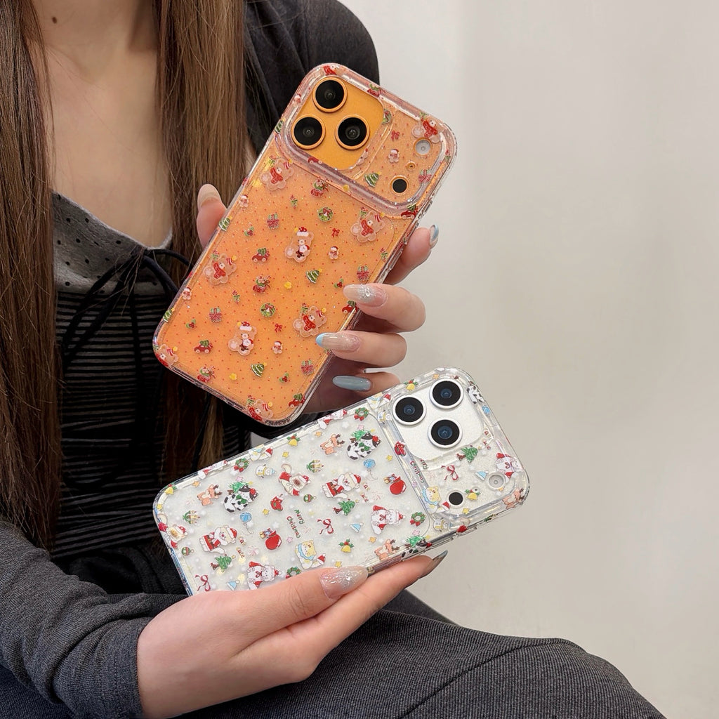 Cartoon Christmas Red Panda Cat Phone Case for iPhone 17 Pro 17 Pro Max 14 Pro Max 15 16 Pro