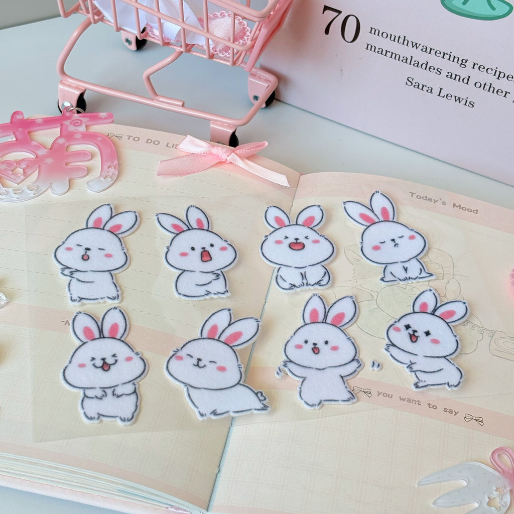 Lovely Cartoon Small Animals Plush Stickers, Soft Touch Creative Stickers, Exclusive Customization