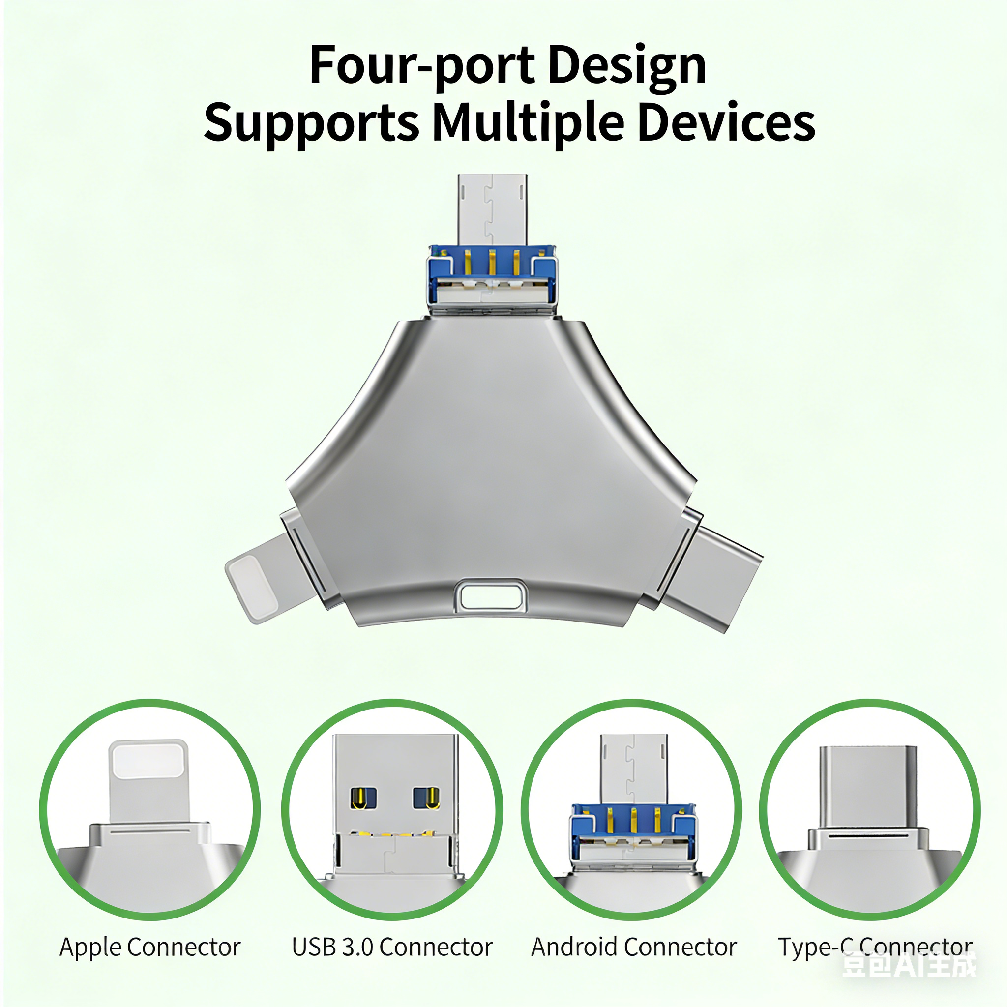 Y68 TYPE C USB Flash Drive OTG 4 IN 1 USB Stick 3.0 128GB Pen Drive 64GB 256GB Pendrive for iPhone 17 16 15 14 13 Memory Disk