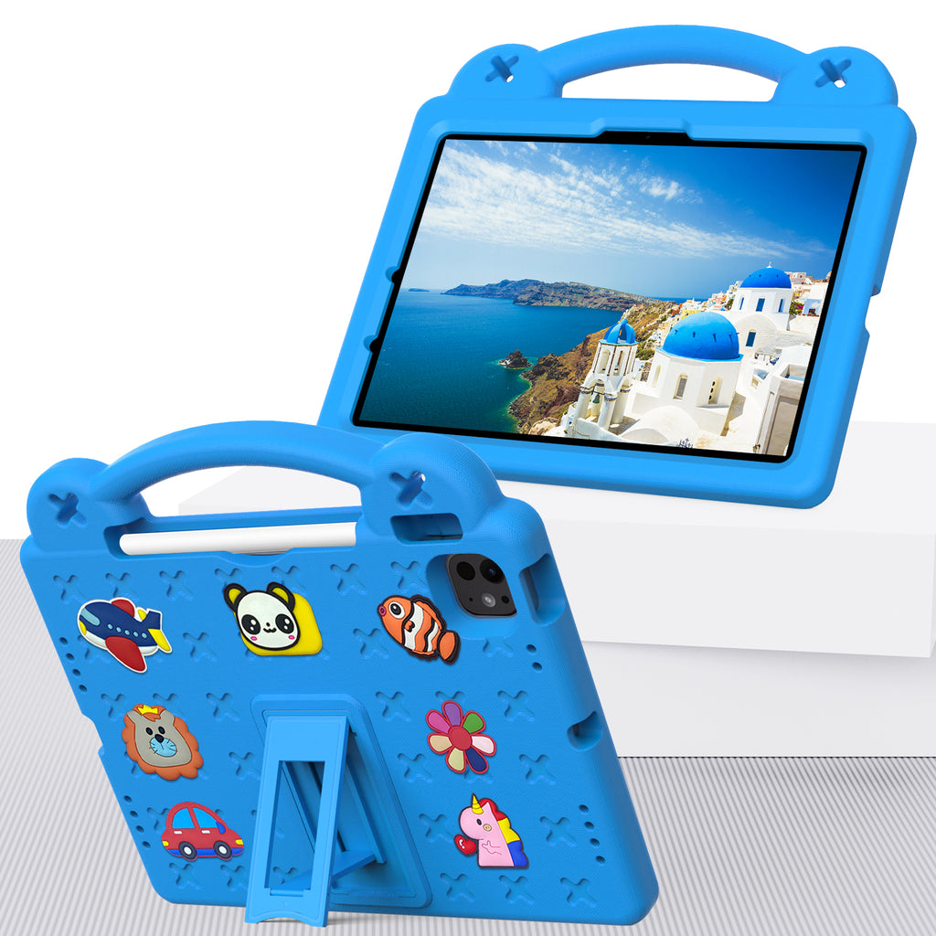 Kids EVA Anti-Fall Proof Cute Bear Tablet Case For iPad 9 Air 10.2 10.5 11 10.9 10 2022 Pro 9.7 12.9 Inch Armor Stand Tablet Case