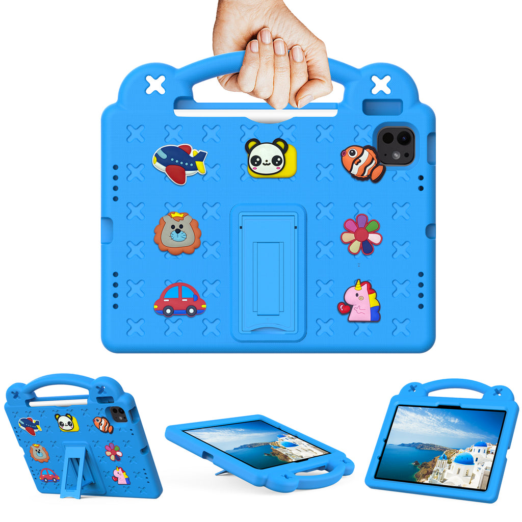 Kids EVA Anti-Fall Proof Cute Bear Tablet Case For iPad 9 Air 10.2 10.5 11 10.9 10 2022 Pro 9.7 12.9 Inch Armor Stand Tablet Case