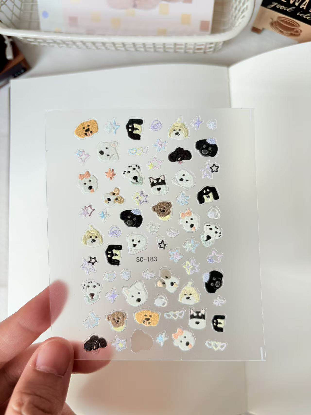 Cute Cartoon Animal 5D Embossed Nail Decals Custom DIY Stickers for Nails & Phone Case