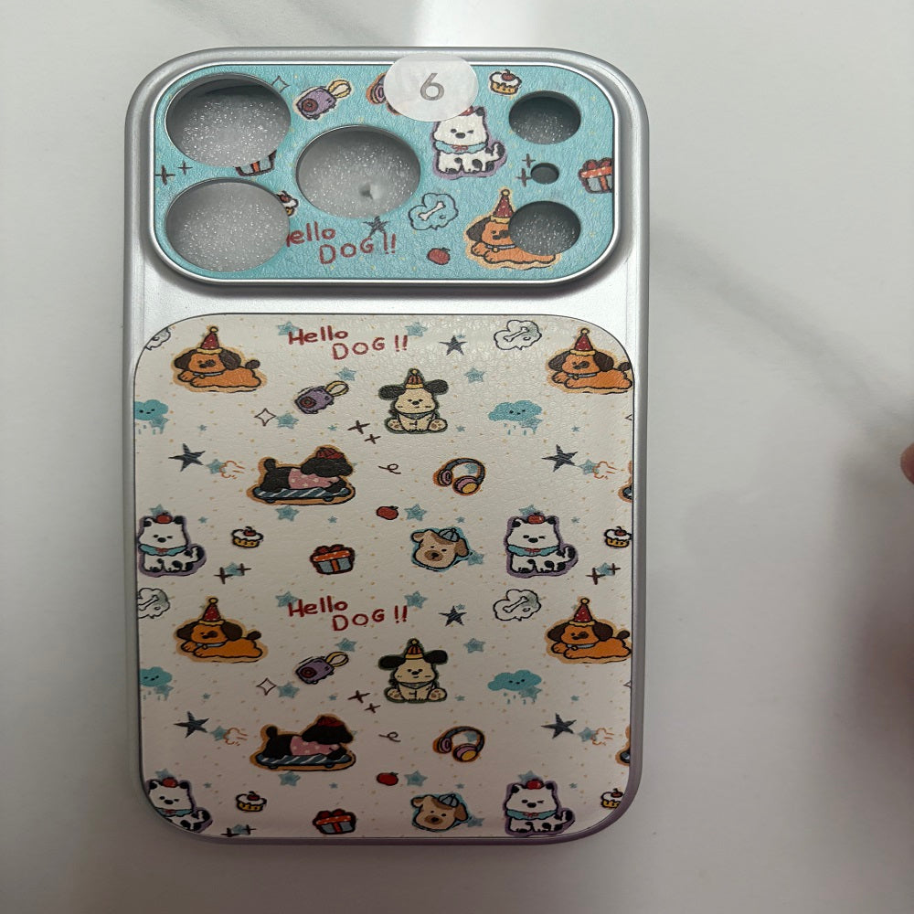 Cute Lambskin Cartoon Phone Case Anti-Scratch Soft Texture Mobile Back Cover For iPhone 17 Pro Max Fashion Print Protective Shell