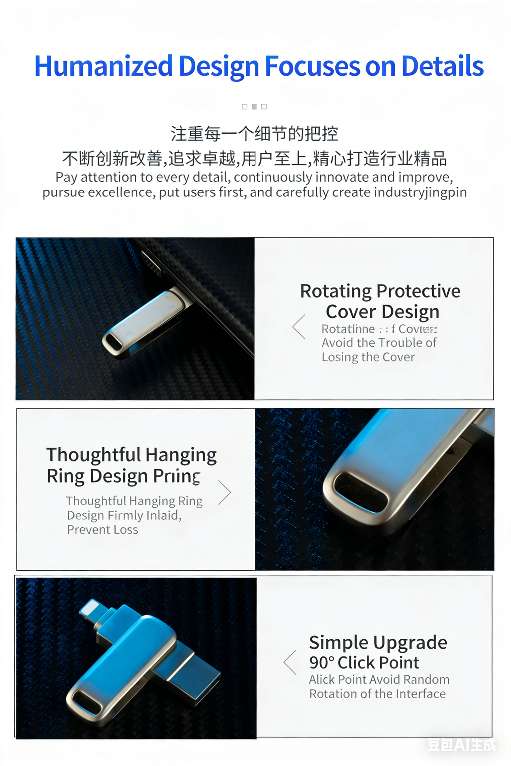 Y60 TYPE C USB Flash Drive OTG 4 IN 1 USB Stick 3.0 128GB Pen Drive 64GB 256GB Pendrive for iPhone 17 16 15 14 13 Memory Disk