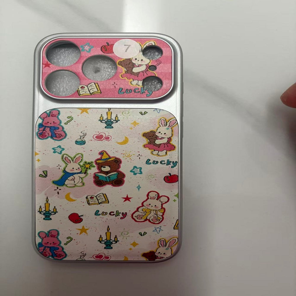 Cute Lambskin Cartoon Phone Case Anti-Scratch Soft Texture Mobile Back Cover For iPhone 17 Pro Max Fashion Print Protective Shell