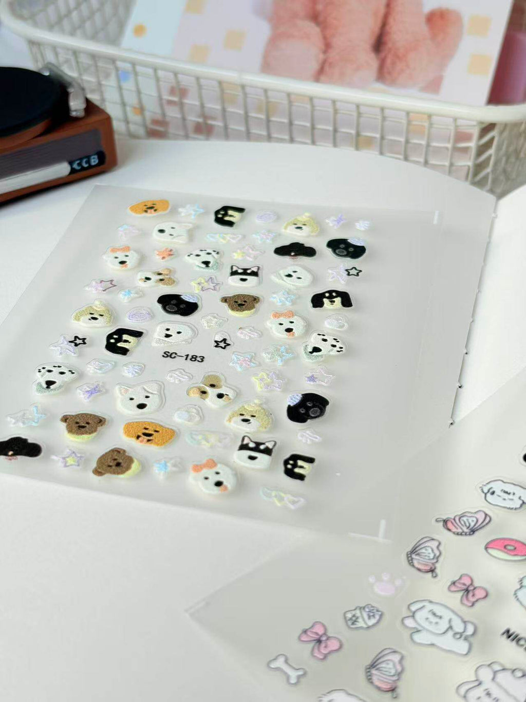 Cute Cartoon Animal 5D Embossed Nail Decals Custom DIY Stickers for Nails & Phone Case