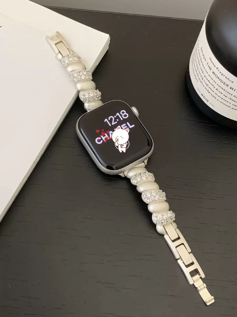 Luxury Strap for Apple Watch Series 11 10 9 8 7 6 SE 5 4 UItra 3 iWatch 49/46/45/44/42/41/40/38mm Fashion Jewelry Bracelet Band