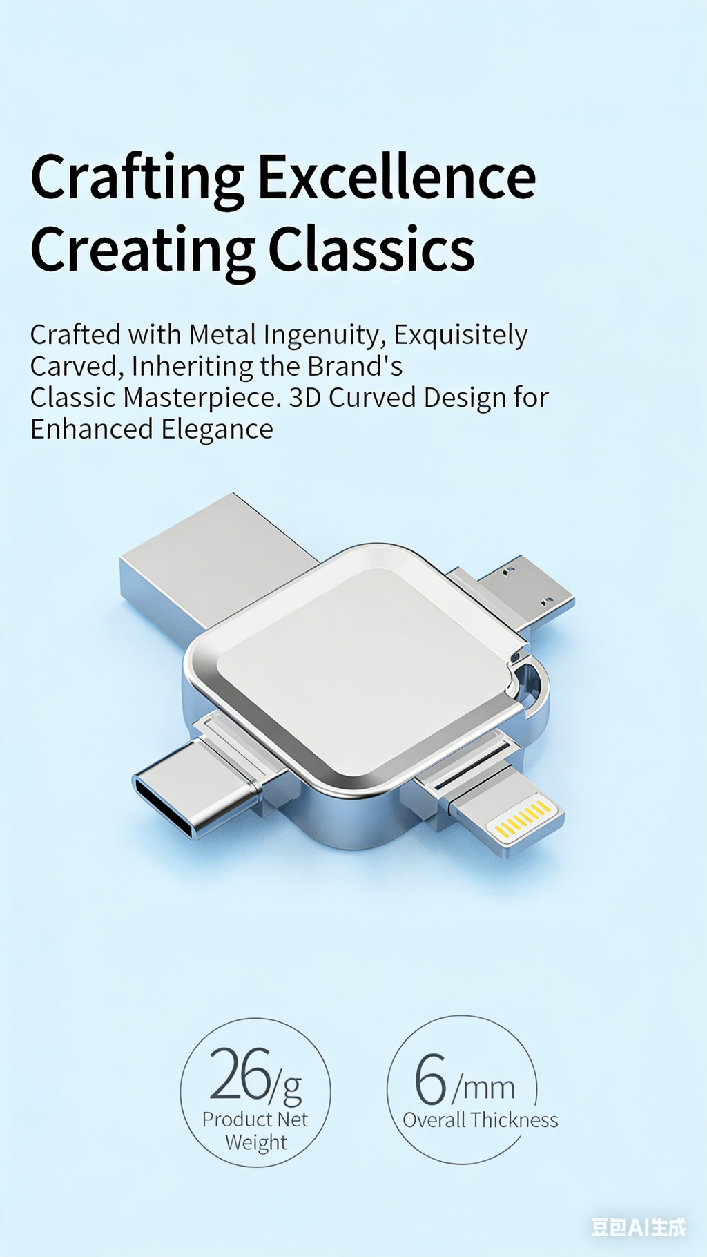 Y65 TYPE C USB Flash Drive OTG 4 IN 1 USB Stick 3.0 128GB Pen Drive 64GB 256GB Pendrive for iPhone 17 16 15 14 13 Memory Disk