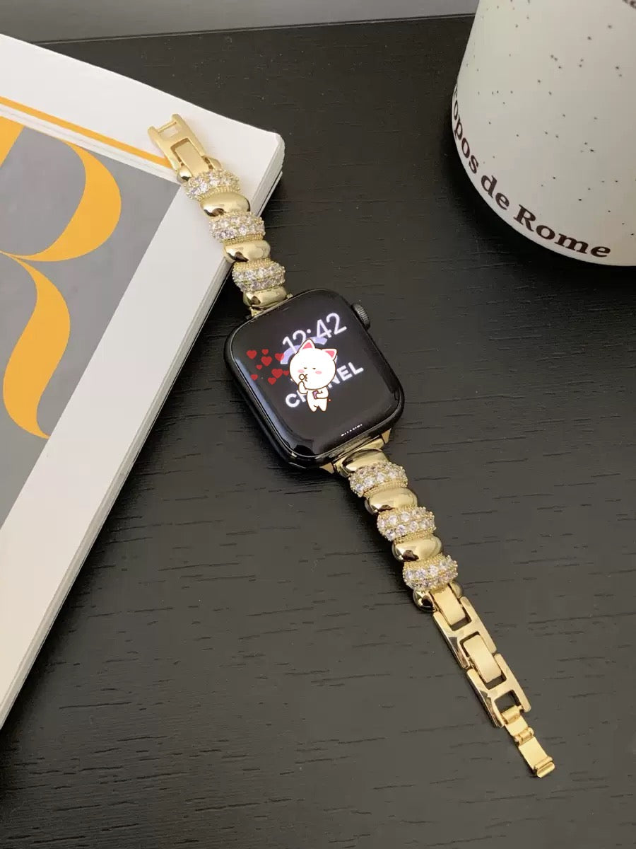 Luxury Strap for Apple Watch Series 11 10 9 8 7 6 SE 5 4 UItra 3 iWatch 49/46/45/44/42/41/40/38mm Fashion Jewelry Bracelet Band