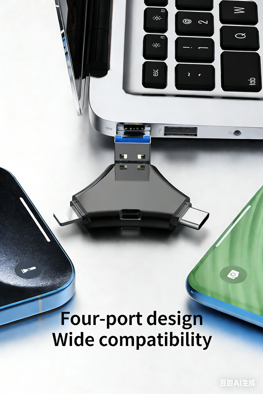 Y68 TYPE C USB Flash Drive OTG 4 IN 1 USB Stick 3.0 128GB Pen Drive 64GB 256GB Pendrive for iPhone 17 16 15 14 13 Memory Disk
